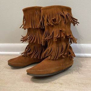 Minnetonka Moccosin Fringe Boots